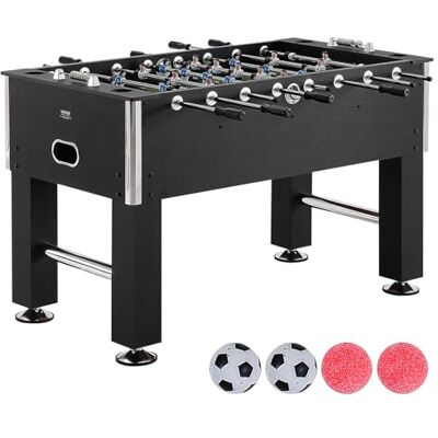 VEVOR Kickertisch – 139,7 cm Standardgröße, volle Größe für Zuhause und Spielzimmer – Fußball-Set mit 4 Bällen und 4 Getränkehaltern VEVOR Kickertisch – 139,7 cm Standardgröße, volle Größe für Zuhause und Spielzimmer – Fußball-Set mit 4 Bällen und 4 Getränkehaltern