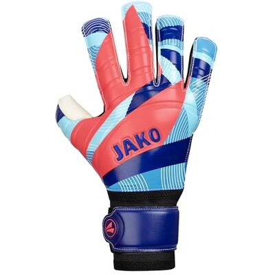 JAKO Unisex Torwart-Handschuhe River Basic RC Protection, Navy/SkyBlue/Coral, 7 JAKO Unisex Torwart-Handschuhe River Basic RC Protection, Navy/SkyBlue/Coral, 7