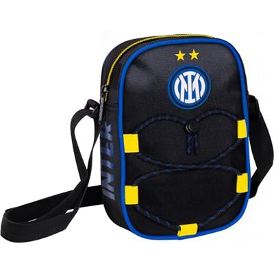 Seven Inter Mailand für Jungen, Umhängetasche mit zweifarbigem Reißverschluss, Verstellbarer Schultergurt, Kinder, Fußball, Geschenkidee Seven Inter Mailand für Jungen, Umhängetasche mit zweifarbigem Reißverschluss, Verstellbarer Schultergurt, Kinder, Fußball, Geschenkidee