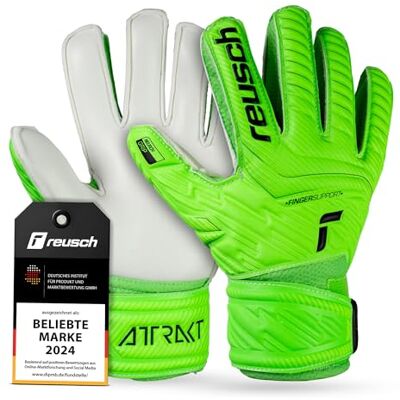Reusch Torwarthandschuhe Kinder Jugendliche Fingerschutz zuverlässiger Grip & Atmungsaktivität für Training & Spiel Kunstrasen & Naturrasen Größe 4-8 Attrakt Grip Finger Support Junior Reusch Torwarthandschuhe Kinder Jugendliche Fingerschutz zuverlässiger Grip & Atmungsaktivität für Training & Spiel Kunstrasen & Naturrasen Größe 4-8 Attrakt Grip Finger Support Junior
