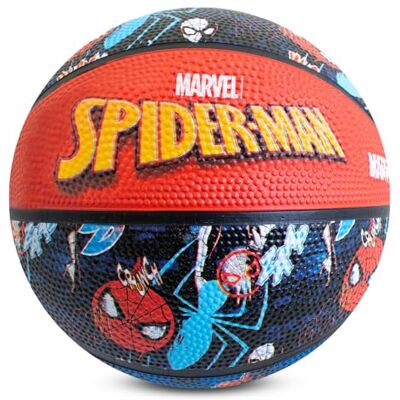 Hy-Pro Offiziell lizenzierter Spider-Man Basketball Größe 5 Indoor & Outdoor Basketbälle mit Marvel-Design und Spider-Man-Grafik Kleiner Basketball Anti-Rutsch-Material Hy-Pro Offiziell lizenzierter Spider-Man Basketball Größe 5 Indoor & Outdoor Basketbälle mit Marvel-Design und Spider-Man-Grafik Kleiner Basketball Anti-Rutsch-Material