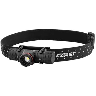 Coast XPH30R 1200 Lumen Fokussierbar USB-C Wiederaufladbare Dual Power LED Stirnlampe mit Magnetfuß, Schwarz Coast XPH30R 1200 Lumen Fokussierbar USB-C Wiederaufladbare Dual Power LED Stirnlampe mit Magnetfuß, Schwarz