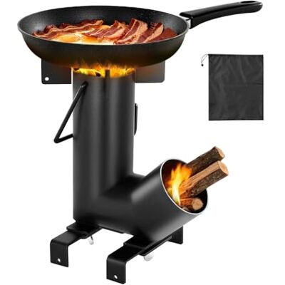 VEVOR Raketenofen, BBQ Rakete Holzofen mit Tragetasche, SPCC-Stahl, Doppeltür, zum Verbrennen von Zweigen, Stöcken oder Holzkohle zum Outdoor Kochen, Camping Outdoor-Campingkocher, Campinggrill VEVOR Raketenofen, BBQ Rakete Holzofen mit Tragetasche, SPCC-Stahl, Doppeltür, zum Verbrennen von Zweigen, Stöcken oder Holzkohle zum Outdoor Kochen, Camping Outdoor-Campingkocher, Campinggrill