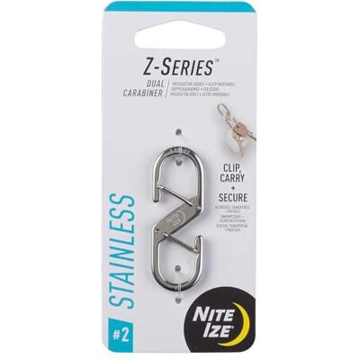 Nite Ize Z-Series™ #2 Dual Carabiner, Rostfrei Nite Ize Z-Series™ #2 Dual Carabiner, Rostfrei