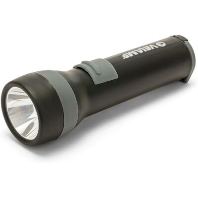 Velamp Linterna LED de plástico superresistente. Con práctico gancho. Funciona con 2 pilas D (no incluidas). Luz LED de larga duración. Súper brillante de 100 lúmenes (3W), resistente al agua y a los golpes. Velamp Linterna LED de plástico superresistente. Con práctico gancho. Funciona con 2 pilas D (no incluidas). Luz LED de larga duración. Súper brillante de 100 lúmenes (3W), resistente al agua y a los golpes.