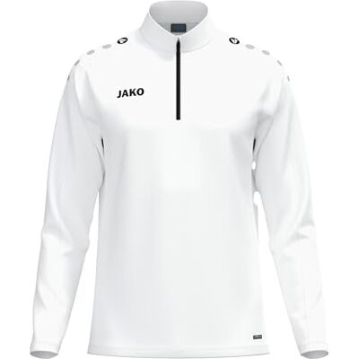 JAKO Unisex Ziptop One, weiß, L JAKO Unisex Ziptop One, weiß, L