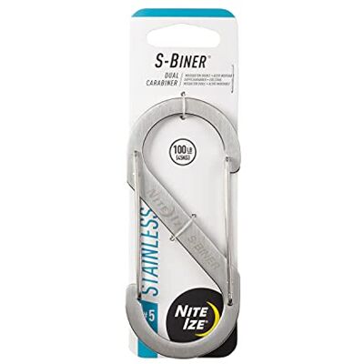 Nite Ize Karabiner S-Biner Stahl GR 5, silber, NI-SB5-03-11 Nite Ize Karabiner S-Biner Stahl GR 5, silber, NI-SB5-03-11