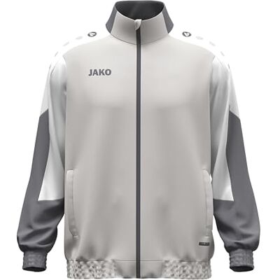JAKO Unisex Webjacke Dynamic, hellgrau/weiß/grau, M JAKO Unisex Webjacke Dynamic, hellgrau/weiß/grau, M