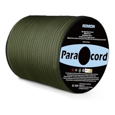 Romon Paracord 4mm, 50M Paracord Schnüre Seil 9 Kern-Strängen Paracord Bänder, Schnur Reissfest Seil Sonnensegel, Nylon Paracord Survival Paracord Reepschnur für Outdoor Survival Camping, Armeegrün Romon Paracord 4mm, 50M Paracord Schnüre Seil 9 Kern-Strängen Paracord Bänder, Schnur Reissfest Seil Sonnensegel, Nylon Paracord Survival Paracord Reepschnur für Outdoor Survival Camping, Armeegrün