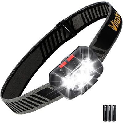 Vinabo Stirnlampe, Leistungsstarke 6-Stufen-Stirnlampe, Ultrahelle Led-Stirnlampe mit 30° Verstellbarer Beleuchtung, 500lm LED-Taschenlampe zum Lesen, Radfahren, Laufen, 3 AAA-Batterien Inbegriffen Vinabo Stirnlampe, Leistungsstarke 6-Stufen-Stirnlampe, Ultrahelle Led-Stirnlampe mit 30° Verstellbarer Beleuchtung, 500lm LED-Taschenlampe zum Lesen, Radfahren, Laufen, 3 AAA-Batterien Inbegriffen