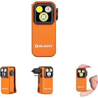 OLIGHT Oclip Pro Mini LED Taschenlampe mit Flutlicht, fokussiertes Licht und Rotelicht,500 LM helle USB-C wiederaufladbare Flashlight,IPX6 Clip Lampe kleine Blinklicht für Läufer Camping (Orange) OLIGHT Oclip Pro Mini LED Taschenlampe mit Flutlicht, fokussiertes Licht und Rotelicht,500 LM helle USB-C wiederaufladbare Flashlight,IPX6 Clip Lampe kleine Blinklicht für Läufer Camping (Orange)