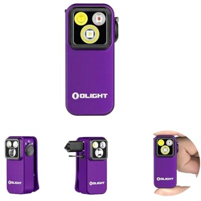 OLIGHT Oclip Pro Mini LED Taschenlampe mit Flutlicht, fokussiertes Licht und Rotelicht,500 LM helle USB-C wiederaufladbare Taschenlampe,IPX6 Clip Lampe kleine Blinklicht für Läufer Camping (Lila) OLIGHT Oclip Pro Mini LED Taschenlampe mit Flutlicht, fokussiertes Licht und Rotelicht,500 LM helle USB-C wiederaufladbare Taschenlampe,IPX6 Clip Lampe kleine Blinklicht für Läufer Camping (Lila)