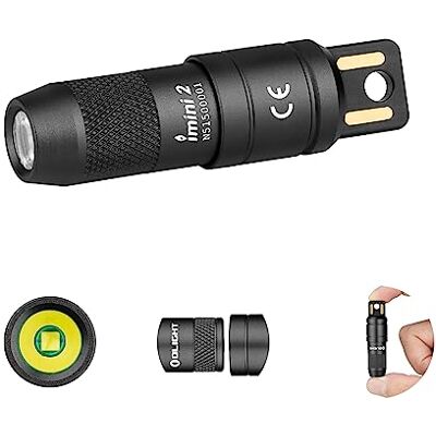 OLIGHT iMini 2 Mini LED USB-Aufladbare Taschenlampe Schlüsselhänger mit magnetischen Basis, 50LM 19,5g EOS Schlüsselbund Handlampe, IPX6 Kleine Flashlight für Camping, Outdoor, Notfälle Schwarz OLIGHT iMini 2 Mini LED USB-Aufladbare Taschenlampe Schlüsselhänger mit magnetischen Basis, 50LM 19,5g EOS Schlüsselbund Handlampe, IPX6 Kleine Flashlight für Camping, Outdoor, Notfälle Schwarz