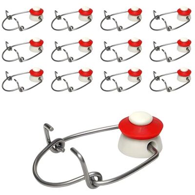 Devitre 12x Bügelverschluss für Flaschen mit 18mm Öffnung Devitre 12x Bügelverschluss für Flaschen mit 18mm Öffnung
