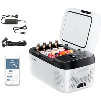 VEVOR Kompressor Kühlbox 15 L,12/24V DC Elektrische Gefrierbox mit App-Steuerung, 100–240 V AC Autokühlschrank für Camping Reisen Lastkraftwagen Angeln, 60 W Thermoelektrische Kühlbox Tragbar VEVOR Kompressor Kühlbox 15 L,12/24V DC Elektrische Gefrierbox mit App-Steuerung, 100–240 V AC Autokühlschrank für Camping Reisen Lastkraftwagen Angeln, 60 W Thermoelektrische Kühlbox Tragbar