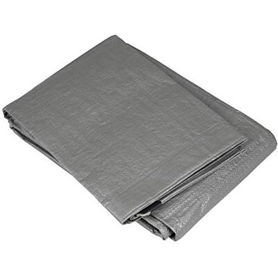 Bo-Camp PE Gewebe Plane Vor Zelt Boden Camping Schutz Holz Abdeck Unterlage Tarp 4 x 2,5 m, Grau Bo-Camp PE Gewebe Plane Vor Zelt Boden Camping Schutz Holz Abdeck Unterlage Tarp 4 x 2,5 m, Grau