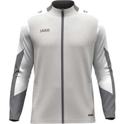 JAKO Unisex Polyesterjacke Dynamic, hellgrau/weiß/grau, M JAKO Unisex Polyesterjacke Dynamic, hellgrau/weiß/grau, M