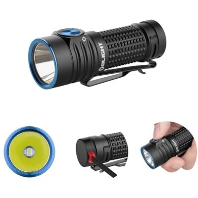 OLIGHT Baton Turbo kleine Taschenlampe 1000 Lumen bis zu 510 Meter Leuchtweite Wiederaufladbare Hanlampe mit Intelligent Anzeige, 50 Tage Laufzeit, 91g Mini Flashlight mit 5 Lichtmodi Schwarz OLIGHT Baton Turbo kleine Taschenlampe 1000 Lumen bis zu 510 Meter Leuchtweite Wiederaufladbare Hanlampe mit Intelligent Anzeige, 50 Tage Laufzeit, 91g Mini Flashlight mit 5 Lichtmodi Schwarz