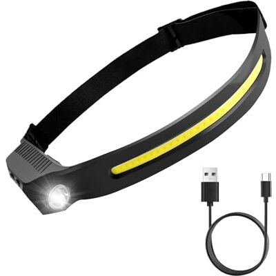 Elalove Stirnlampe LED Wiederaufladbar, 600 Lumen Kopflampe 11 Lichtmodi 230 Grad Bewegungssensor IPX4 Wasserdicht Leichtgewicht Stirnleuchte für Outdoor Aktivitäten wie Wandern Laufen Elalove Stirnlampe LED Wiederaufladbar, 600 Lumen Kopflampe 11 Lichtmodi 230 Grad Bewegungssensor IPX4 Wasserdicht Leichtgewicht Stirnleuchte für Outdoor Aktivitäten wie Wandern Laufen