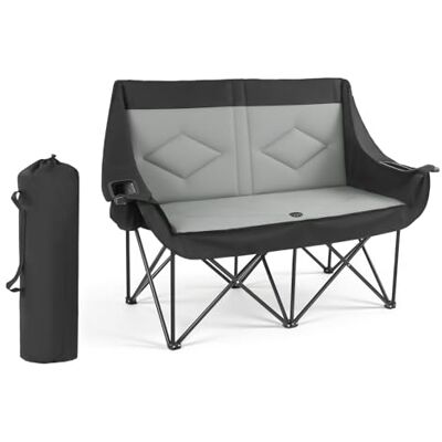 VEVOR Campingstuhl für 2 Personen Faltstuhl 300 kg Belastbar, Anglerstuhl mit 2 Getränkehaltern & Weinglashaltern & Zeitschriftenhalterungen & Tragetaschen, für Outdoor-Aktivitäten Angeln 1 STK. VEVOR Campingstuhl für 2 Personen Faltstuhl 300 kg Belastbar, Anglerstuhl mit 2 Getränkehaltern & Weinglashaltern & Zeitschriftenhalterungen & Tragetaschen, für Outdoor-Aktivitäten Angeln 1 STK.