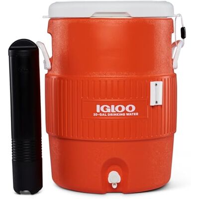 Igloo 10 Gallonen Getränkebehälter 37L – Isolierter Wasserkanister für Sport, Baustelle & Outdoor – Robuster Getränkespender mit Zapfhahn, Kühlfunktion & Tragegriffen Igloo 10 Gallonen Getränkebehälter 37L – Isolierter Wasserkanister für Sport, Baustelle & Outdoor – Robuster Getränkespender mit Zapfhahn, Kühlfunktion & Tragegriffen