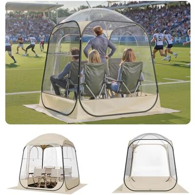 VEVOR Transparentes Zelt, 160x160x182 cm, Pop-up-Zelt für 2–4 Personen, Sportzelt mit Bodenmatte & oberer Abdeckung, Outdoor-Bubble-Zelt, Campingunterstand für Veranstaltungen, Angeln, Jubeln VEVOR Transparentes Zelt, 160x160x182 cm, Pop-up-Zelt für 2–4 Personen, Sportzelt mit Bodenmatte & oberer Abdeckung, Outdoor-Bubble-Zelt, Campingunterstand für Veranstaltungen, Angeln, Jubeln