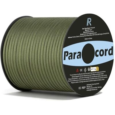 Romon Paracord 4mm, 30M Paracord Schnüre Seil 9 Kern-Strängen Bänder, Schnur Reissfest Seil Sonnensegel, Nylon Cord Survival Reepschnur für Outdoor Survival Camping, Armeegrün Romon Paracord 4mm, 30M Paracord Schnüre Seil 9 Kern-Strängen Bänder, Schnur Reissfest Seil Sonnensegel, Nylon Cord Survival Reepschnur für Outdoor Survival Camping, Armeegrün