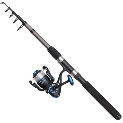 DAM Full Tech Tele Spinning Combo, Süßwasserangler Angelrute Rolle Hecht Barsch Zander Mehr, Starkes Leichtgewicht Vielseitig, Schwarz Grau, 1.80m Mäßig schnelle Rute, 2000er Rolle DAM Full Tech Tele Spinning Combo, Süßwasserangler Angelrute Rolle Hecht Barsch Zander Mehr, Starkes Leichtgewicht Vielseitig, Schwarz Grau, 1.80m Mäßig schnelle Rute, 2000er Rolle