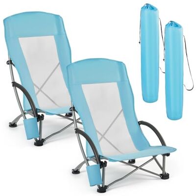 VEVOR 2 x Campingstühle Faltstühle 150 kg Belastbar, Anglerstuhl mit Hoher Rückenlehne & Becherfach & Netzrückenlehne & Tragetasche & Extra Breitem Sitz Strandstühle für Outdoor-Aktivitäten Angeln VEVOR 2 x Campingstühle Faltstühle 150 kg Belastbar, Anglerstuhl mit Hoher Rückenlehne & Becherfach & Netzrückenlehne & Tragetasche & Extra Breitem Sitz Strandstühle für Outdoor-Aktivitäten Angeln