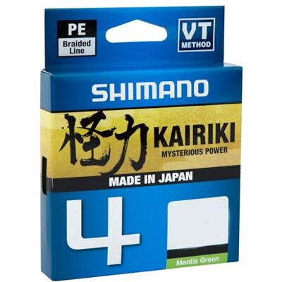 Shimano Tresse 4 Brins Kairiki 4 Mantis Green 300m D.0,1mm R.6,8Kg LDM64TE0810030G Shimano Tresse 4 Brins Kairiki 4 Mantis Green 300m D.0,1mm R.6,8Kg LDM64TE0810030G