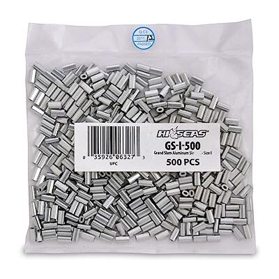 Hi-Seas Grand Slam Crimphülsen, Aluminium, 1,0 mm, 500 Stück Hi-Seas Grand Slam Crimphülsen, Aluminium, 1,0 mm, 500 Stück