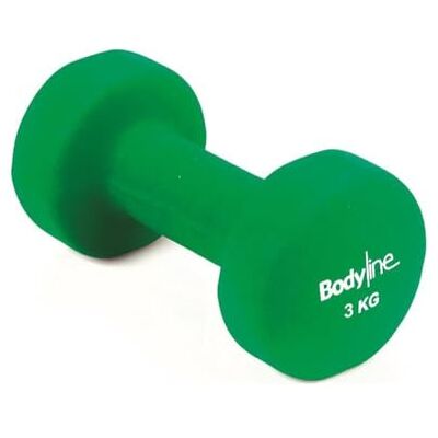 BODYLINE Gusseisen Neopren-Hantel - 3kg - Heimfitness BODYLINE Gusseisen Neopren-Hantel - 3kg - Heimfitness