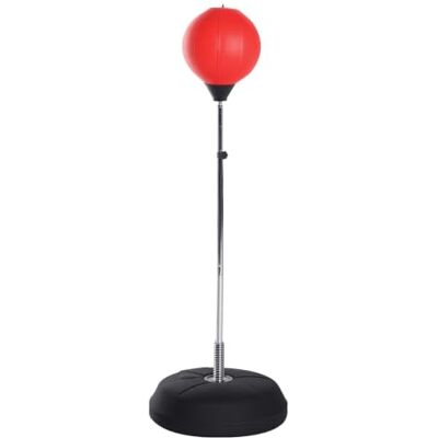 HOMCOM Boxsack auf Fuß, höhenverstellbar, 126-144 cm, mit Handschuhen, Pumpe und Beschwerungsbasis, für Jugendliche und Anfänger HOMCOM Boxsack auf Fuß, höhenverstellbar, 126-144 cm, mit Handschuhen, Pumpe und Beschwerungsbasis, für Jugendliche und Anfänger