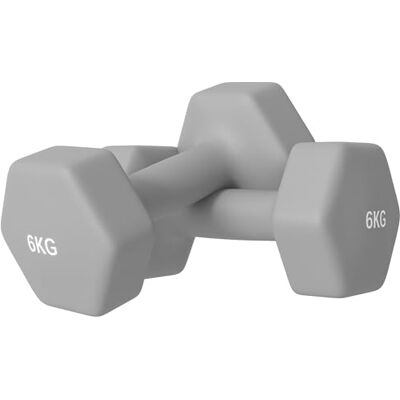 SPORTNOW Hantelset, 2er Set Hanteln mit Gewichten, Kurzhantelset aus Gusseisen, 2 x6 kg Kurzhanteln für Männer und Frauen, Dumbbell Set für Zuhause, Fitnessstudio, Krafttraining SPORTNOW Hantelset, 2er Set Hanteln mit Gewichten, Kurzhantelset aus Gusseisen, 2 x6 kg Kurzhanteln für Männer und Frauen, Dumbbell Set für Zuhause, Fitnessstudio, Krafttraining