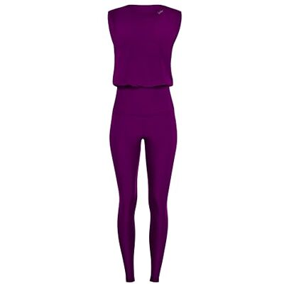 WINSHAPE Damen Functional Comfort Jumpsuit JS102LSC, Comfort Style, Fitness Freizeit Yoga Pilates, Dark-Plum WINSHAPE Damen Functional Comfort Jumpsuit JS102LSC, Comfort Style, Fitness Freizeit Yoga Pilates, Dark-Plum