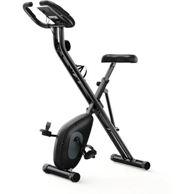 Sweetcrispy Klappbarer Heimtrainer Fahrrad mit 16 Widerstandsstufen & LCD Display – Leiser Indoor Fitnessbike, Ergometer für Zuhause, platzsparend, mit Puls, Kalorien, Distanz & Geschwindigkeit Sweetcrispy Klappbarer Heimtrainer Fahrrad mit 16 Widerstandsstufen & LCD Display – Leiser Indoor Fitnessbike, Ergometer für Zuhause, platzsparend, mit Puls, Kalorien, Distanz & Geschwindigkeit