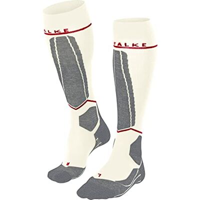 FALKE Damen Skisocken SK4 Advanced Compression Light W Kh Wolle Funktionsmaterial mit Kompression 1 Paar, Weiß Off-White 2040, 41-42 FALKE Damen Skisocken SK4 Advanced Compression Light W Kh Wolle Funktionsmaterial mit Kompression 1 Paar, Weiß Off-White 2040, 41-42
