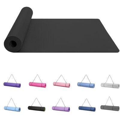 Narwhal Good Nite Yogamatte, Trainingsmatte, Workout, Pilates, Fitnessmatte für Damen und Herren, rutschfest, Dicke, 6 mm, hochdichte Gymnastikmatten mit Tragegurt, TPE Narwhal Good Nite Yogamatte, Trainingsmatte, Workout, Pilates, Fitnessmatte für Damen und Herren, rutschfest, Dicke, 6 mm, hochdichte Gymnastikmatten mit Tragegurt, TPE