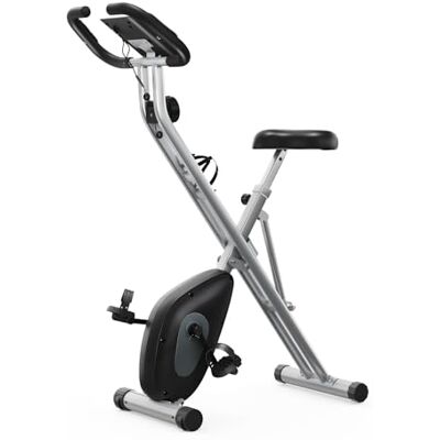 Sweetcrispy Klappbarer Heimtrainer Fahrrad mit 16 Widerstandsstufen & LCD Display – Leiser Indoor Fitnessbike, Ergometer für Zuhause, platzsparend, mit Puls, Kalorien, Distanz & Geschwindigkeit Sweetcrispy Klappbarer Heimtrainer Fahrrad mit 16 Widerstandsstufen & LCD Display – Leiser Indoor Fitnessbike, Ergometer für Zuhause, platzsparend, mit Puls, Kalorien, Distanz & Geschwindigkeit