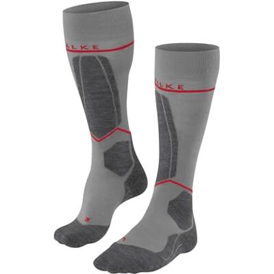 FALKE Herren Skisocken SK4 Energizing Light M Kh Wolle Funktionsmaterial mit Kompression 1 Paar, Grau Light Grey 3400, 42-43 FALKE Herren Skisocken SK4 Energizing Light M Kh Wolle Funktionsmaterial mit Kompression 1 Paar, Grau Light Grey 3400, 42-43