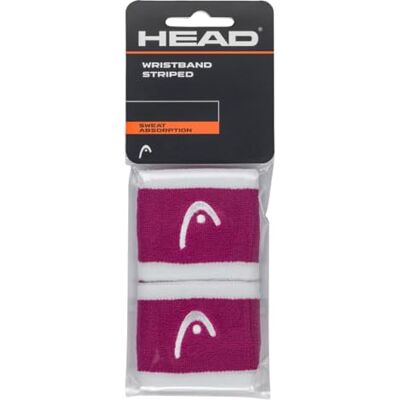 HEAD Wristband Striped 2.5 inch, Vivid pink/White HEAD Wristband Striped 2.5 inch, Vivid pink/White