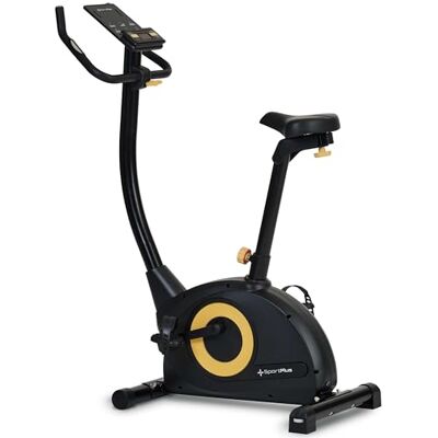 SportPlus COMPACT Heimtrainer Fahrrad, 24 Widerstandsstufen, integrierte Herzfrequenz-Messer & App kompatibel, Hometrainer, schwarz-gelb SportPlus COMPACT Heimtrainer Fahrrad, 24 Widerstandsstufen, integrierte Herzfrequenz-Messer & App kompatibel, Hometrainer, schwarz-gelb