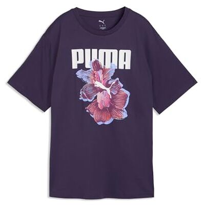 Puma Graphics Relaxed Flower Tee Deep Plum Puma Graphics Relaxed Flower Tee Deep Plum