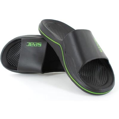 SEAC Caya, Gummislipper für Strand und Pool, schwarz/grün, 43 SEAC Caya, Gummislipper für Strand und Pool, schwarz/grün, 43