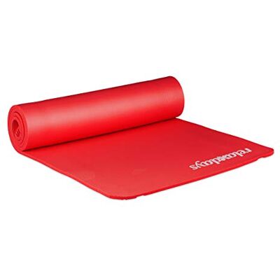 Relaxdays Yogamatte, 1 cm dick, für Pilates, Fitness, gelenkschonend, mit Tragegurt, Gymnastikmatte 60 x 180 cm, rot Relaxdays Yogamatte, 1 cm dick, für Pilates, Fitness, gelenkschonend, mit Tragegurt, Gymnastikmatte 60 x 180 cm, rot