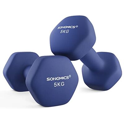 SONGMICS 2 Stück Hexagon Hanteln mit Neoprenbeschichtung für Krafttraining, Fitness, Zuhause SONGMICS 2 Stück Hexagon Hanteln mit Neoprenbeschichtung für Krafttraining, Fitness, Zuhause