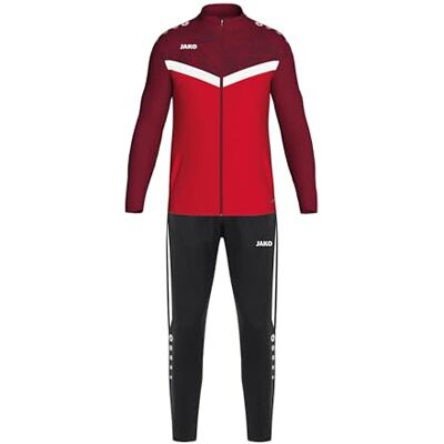 JAKO Unisex Polyesteranzug Iconic, rot/weinrot, XL JAKO Unisex Polyesteranzug Iconic, rot/weinrot, XL