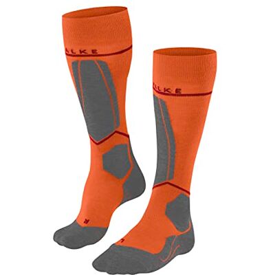 FALKE Herren Skisocken SK4 Energizing Light M Kh Wolle Funktionsmaterial mit Kompression 1 Paar, Orange Flash 8034, 44-45 FALKE Herren Skisocken SK4 Energizing Light M Kh Wolle Funktionsmaterial mit Kompression 1 Paar, Orange Flash 8034, 44-45