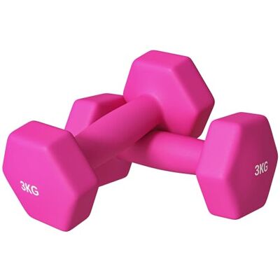 SPORTNOW Hantelset, 2er Set Hanteln mit Gewichten, Kurzhantelset aus Gusseisen, 2 x3 kg Kurzhanteln für Männer und Frauen, Dumbbell Set für Zuhause, Fitnessstudio, Krafttraining SPORTNOW Hantelset, 2er Set Hanteln mit Gewichten, Kurzhantelset aus Gusseisen, 2 x3 kg Kurzhanteln für Männer und Frauen, Dumbbell Set für Zuhause, Fitnessstudio, Krafttraining