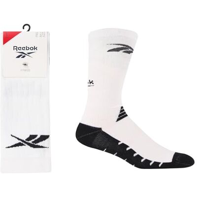 Reebok Technische Fitness-Socke Unisex – Atmungsaktiv, Hochleistung, für Sport-, Fitness- und Trainingseinheiten, waschbar, 1 Paar, Größe 43-45, Weiß/Schwarz Reebok Technische Fitness-Socke Unisex – Atmungsaktiv, Hochleistung, für Sport-, Fitness- und Trainingseinheiten, waschbar, 1 Paar, Größe 43-45, Weiß/Schwarz